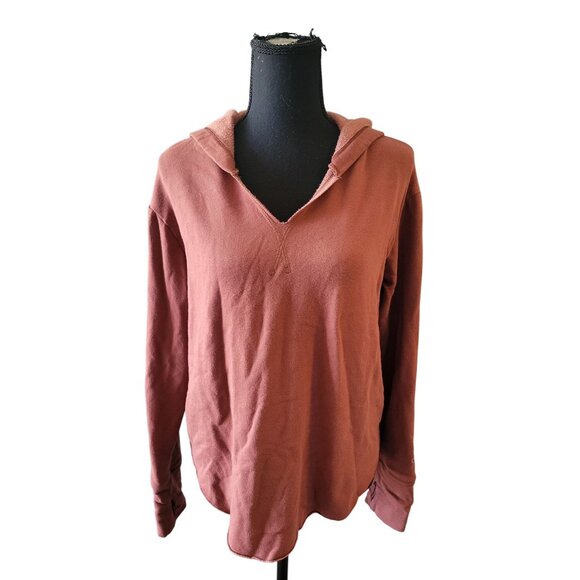 aerie Tops - Aerie Offline Brown Long Sleeve Hooded Sweatshirt Size M Active Wear Athletisure